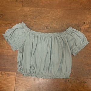 Cropped off the shoulder top